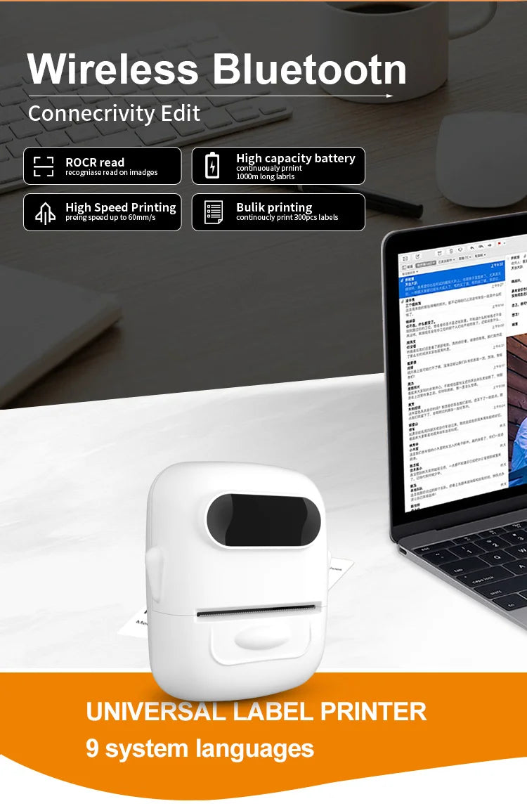 Marklife P50 Bluetooth Mini Portable Thermal Label Maker Printer, Wireless Barcode Price Tag Sticker Printer For Small Business