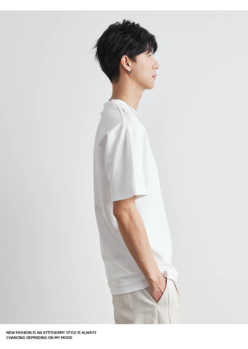2025 Summer New Men Loose Short-sleeved Casual Breathable Quick-drying Ice Silk T-shirt Solid Color Half-sleeved Top M-3XL