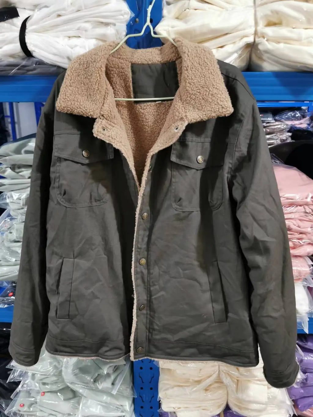 New in autumn and winter, men's jacket, velvet cotton tooling casual coat