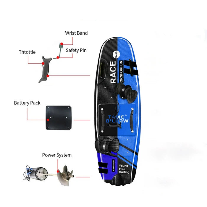 High Quality Waterplay Motorized Jet Board Surfing Fast Water Efoil Electric Surfboard