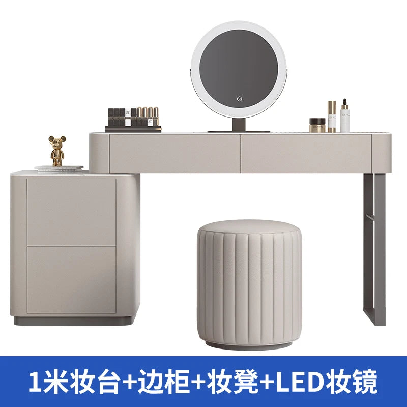 #With Mirror Storage Vanity Table Modern Nordic Luxury Trendy Vanity Table Premium Organizer Meuble Coiffeuse Home Furniture