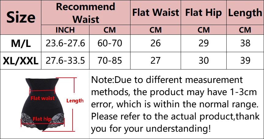 Women High Waist Trainer Body Shaper Panties Tummy Control Slimming Belly Shapewear Girdle Waist Trainer Panties Butt Lifter