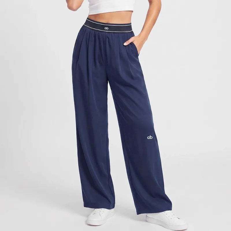 2026 Women's Loose Casual Sports High Waist Yoga Pants Breathable and Comfortable Versatile Trousers Women Wide Leg Sports Pants