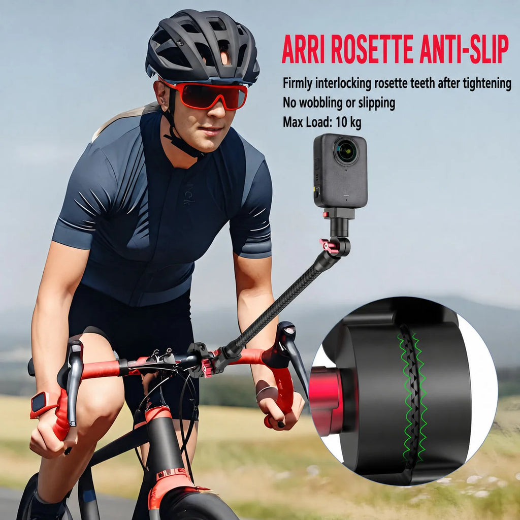 SOARSHOT Bicycle Motorcycle Handlebar Camera Mount 360° Swivel 22-32mm Clamp for DJI Osmo Insta360 Action Camera Quick Release