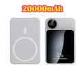20000mAh Alloy Magnetic Powerbank Magnetic Power Bank Wireless Fast Charger for IPhone 17 16 151413 Backup Battery for Magsafe