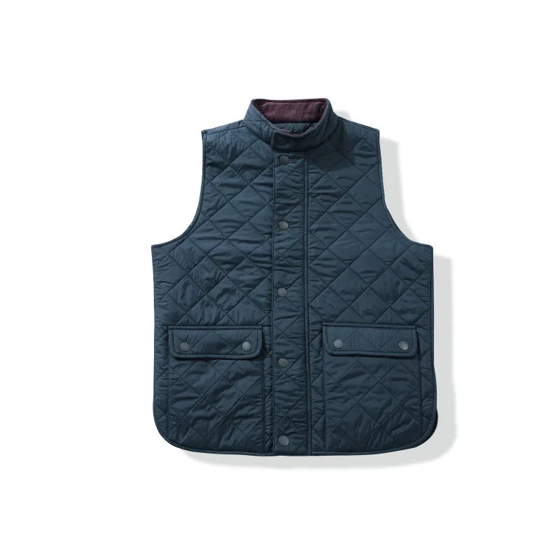 New corduroy thick plus cotton quilted vest for men for autumn and winter