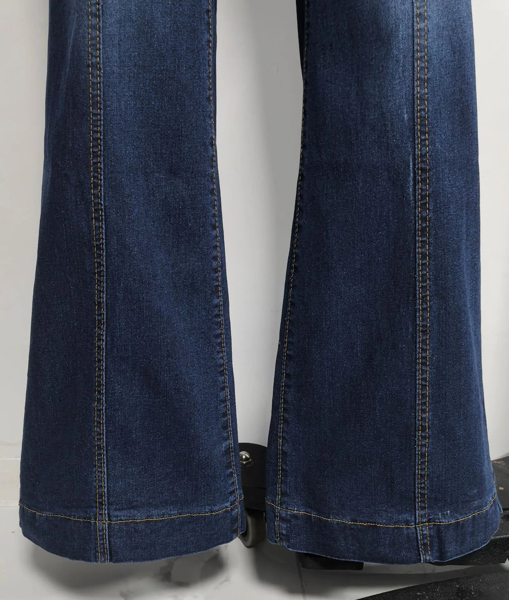 High Waist Flared Jeans Street with Flared Leg Stretchy Patchwork Long Pants Spring Sexy American and European Style Women Jeans