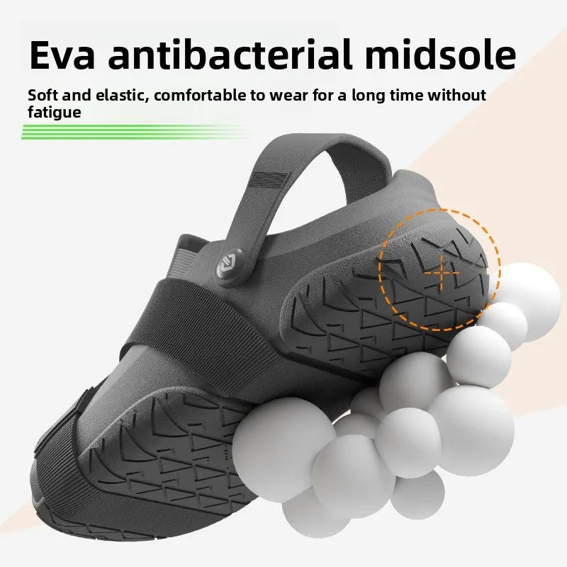Summer Barefoot Sandals for Men and Women Thick Bottom Anti Slip Fashion Beach Shoes Travel Vacation Leisure Breathable Slippers