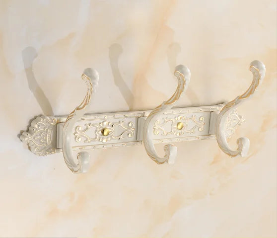 Antique Carved Towel Hanger Clothes Hat Hook Row Vintage Robe Hook Bathroom Robe Hook Bath Hardware Set Kitchen Hanger