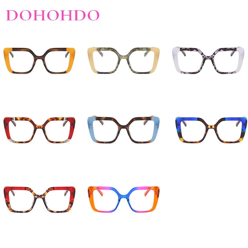 Oversized Square Frame Classic New Fashion Glasses Women Men Luxury Brand Designer Computer Games Anti-Blue Light Eyewear Unisex
