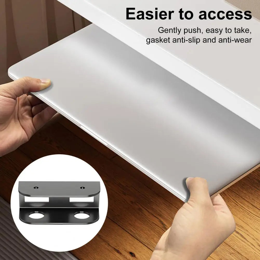 3Pcs Under Desk Laptop Storage Mount Ergonomic Laptop Holder Versatile Notebook Stand Multi-functional Portable Laptop Bracket