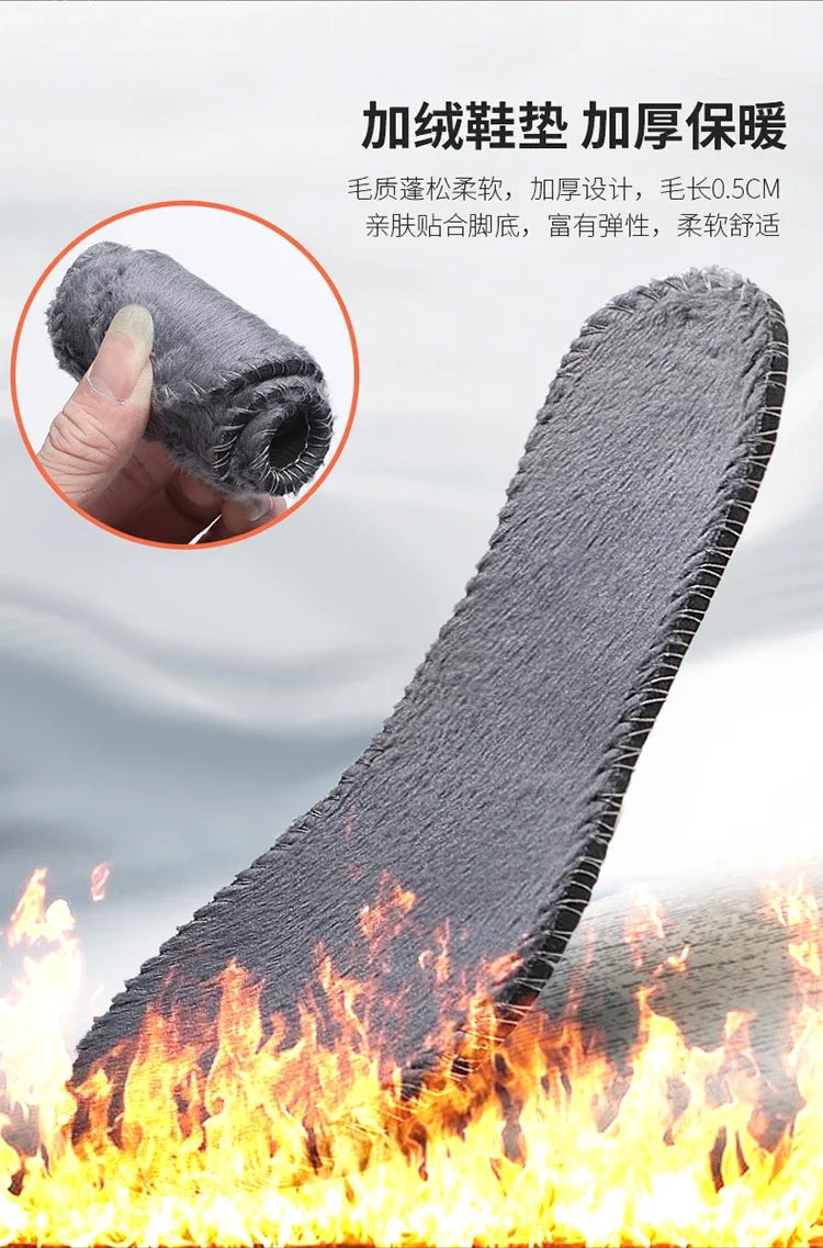 Men's Warm Snow Shoes Outdoor Leather Thick Plush Winter Man Casual Sneakers Original Waterproof Trend Sports