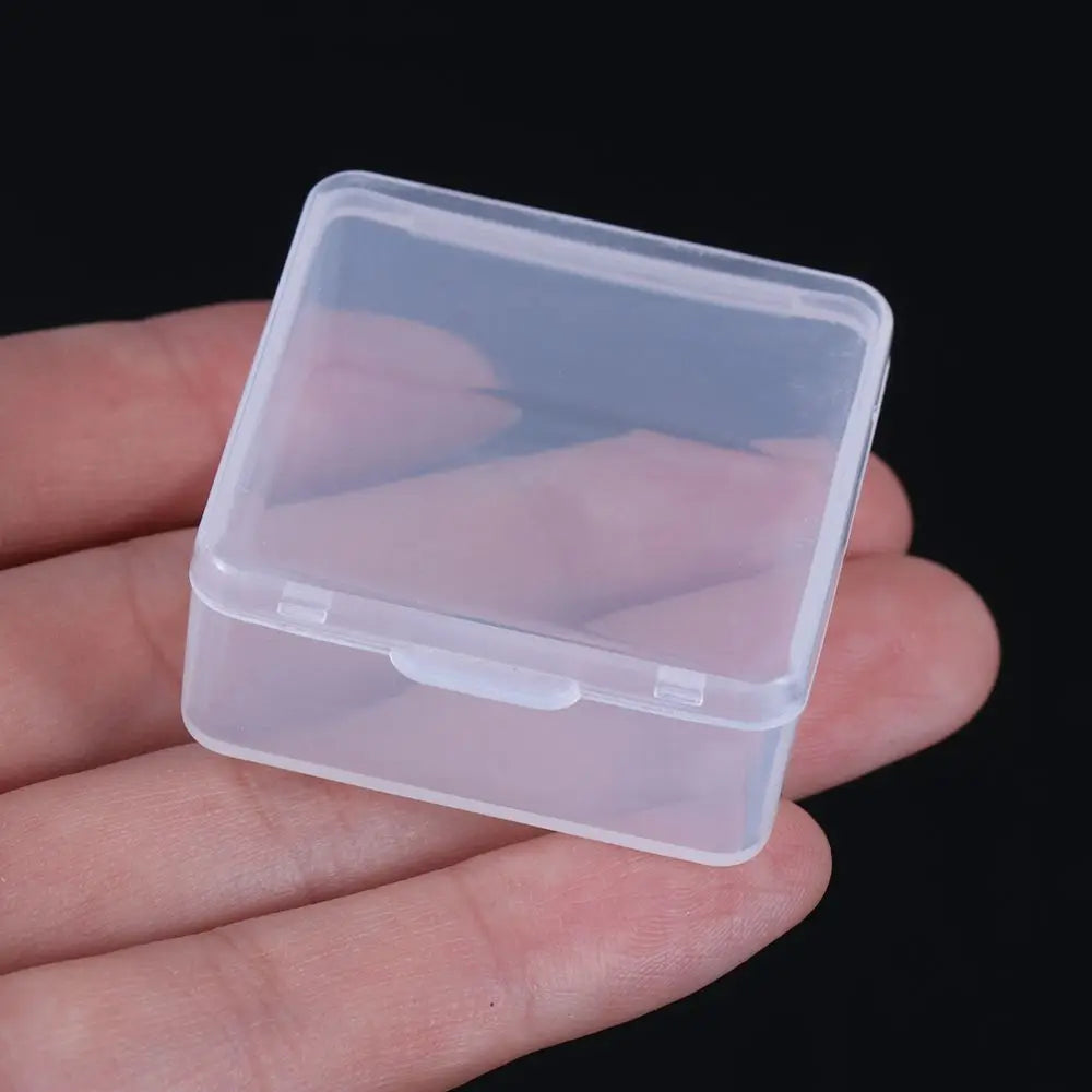 Mini Plastic Box Rectangular Translucent Packing Box Dustproof Durable Strong Jewelry Button Sundries Storage Case Container