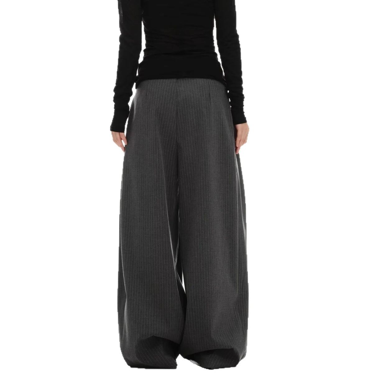 2026 New Vintage Pinstripe Suit Pants Loose Wide Leg Slimming Long Pants Casual Commute Trousers For Men And Women