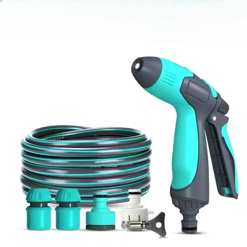 High Quality Mint Blue 20m 30m 40m Portable Plastic Water Hose Reel Garden Hose Reel Cart With Water Gun