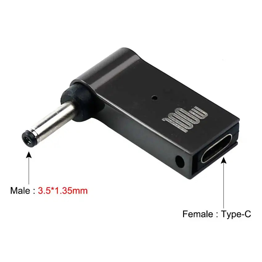 YuXi PD 100W USB Type C to Dc Power Jack Connector USB C to Universal Laptop Power Adapter Plug Converter for Asus Dell Lenovo