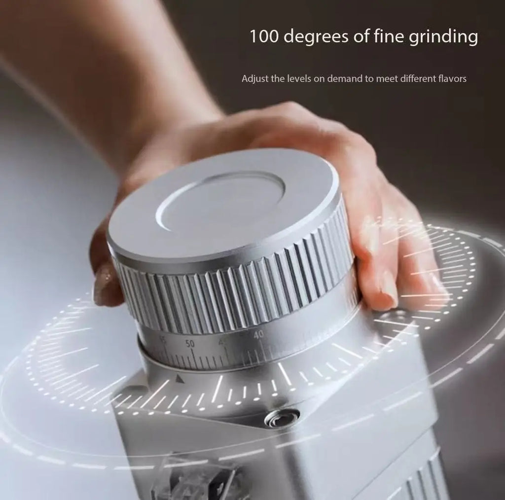 Explorer E55 Pro Electric Coffee Grinder - Household Espresso Small Titanium-Plated Conical Burr for Pour Over