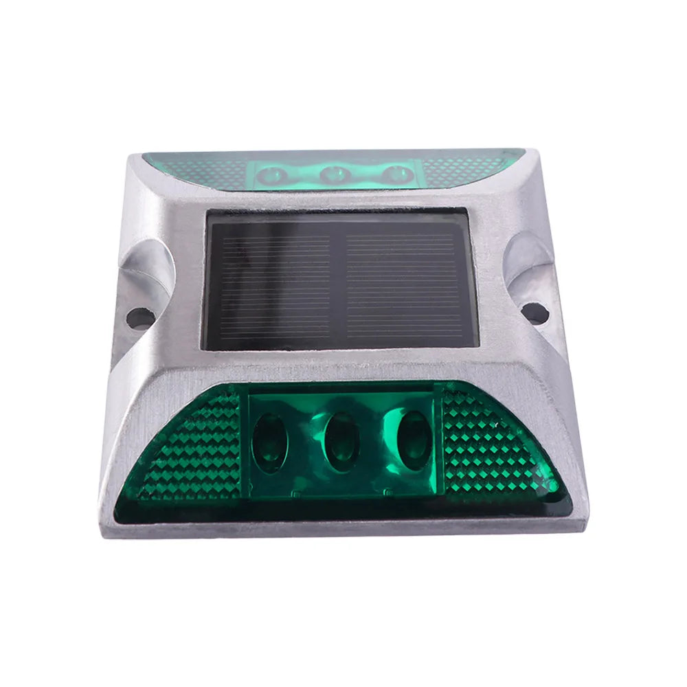 Square Solar Road Stud Light Double Side IP68 Waterproof LED Ground Light Reflective Solar Power Solar Energy Spike Lights