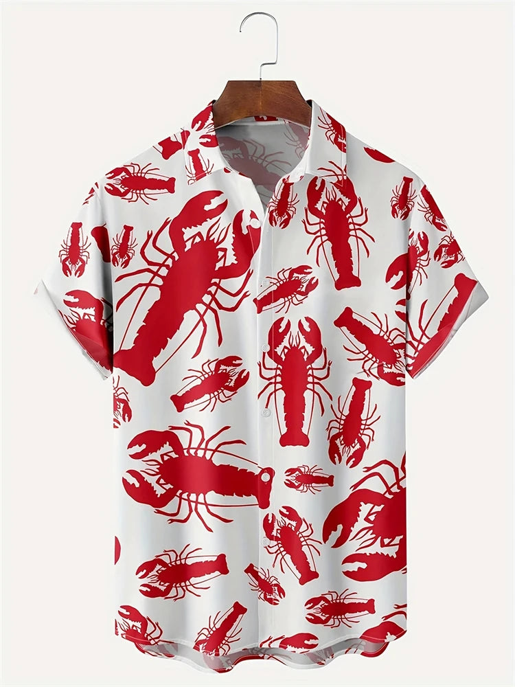 2025 Hawaii Men's Shirts 3d Printed Loose Plus Size Shirts and Blouses High Quality Men's Clothing Beach Party Sweatshirts