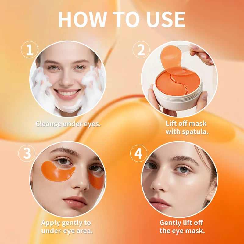 Vitamin-C Under-Eye Mask Patches for Dark Circles And Puffiness Collagen Infused Skincare for an Even Skin Tone