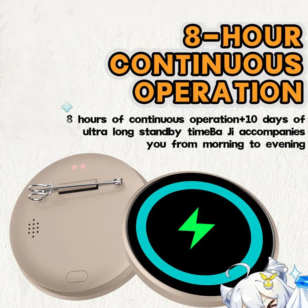 For E-Badge Intelligent Anime Animation Electronic Badge Pin Display Dynamic Gift Carry A Trendy Brooch