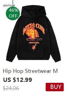 Streetwear Men Zipper Hoodie Bright Side Graphic Print Zip Hooded Pullover Sweatshirt Hip Hop Jacket Y2K Coat Clothing Goth Tops