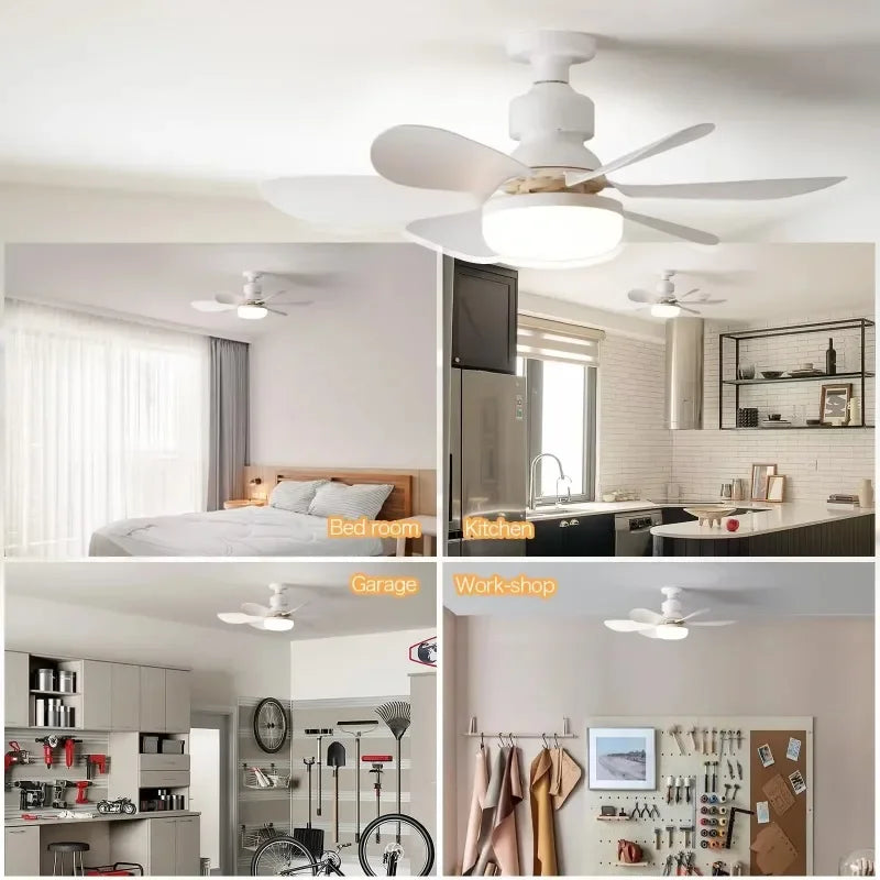 E27 with Remote LED 30W Ceiling Fan Light  Dimming Function  Suitable for Living Room Study and Home Use 85-265V