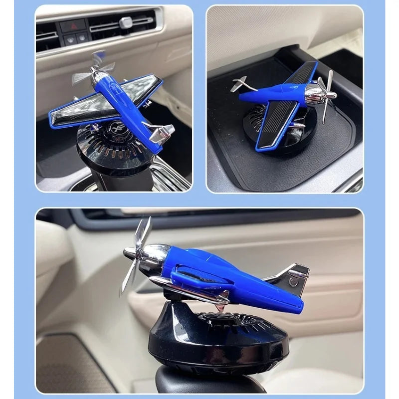 DIY Perfume Odorless car ornaments solar powered rotating helicopter air freshener decoration accessories fragrance diffuser men