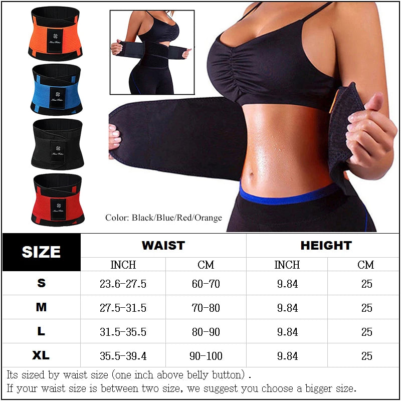 Men Body Shaper Waist Trainer Slimming Fitness Belt Weight Loss Fat Burning Sport Girdle Sweat Trimmer Workout Cincher Shapewear