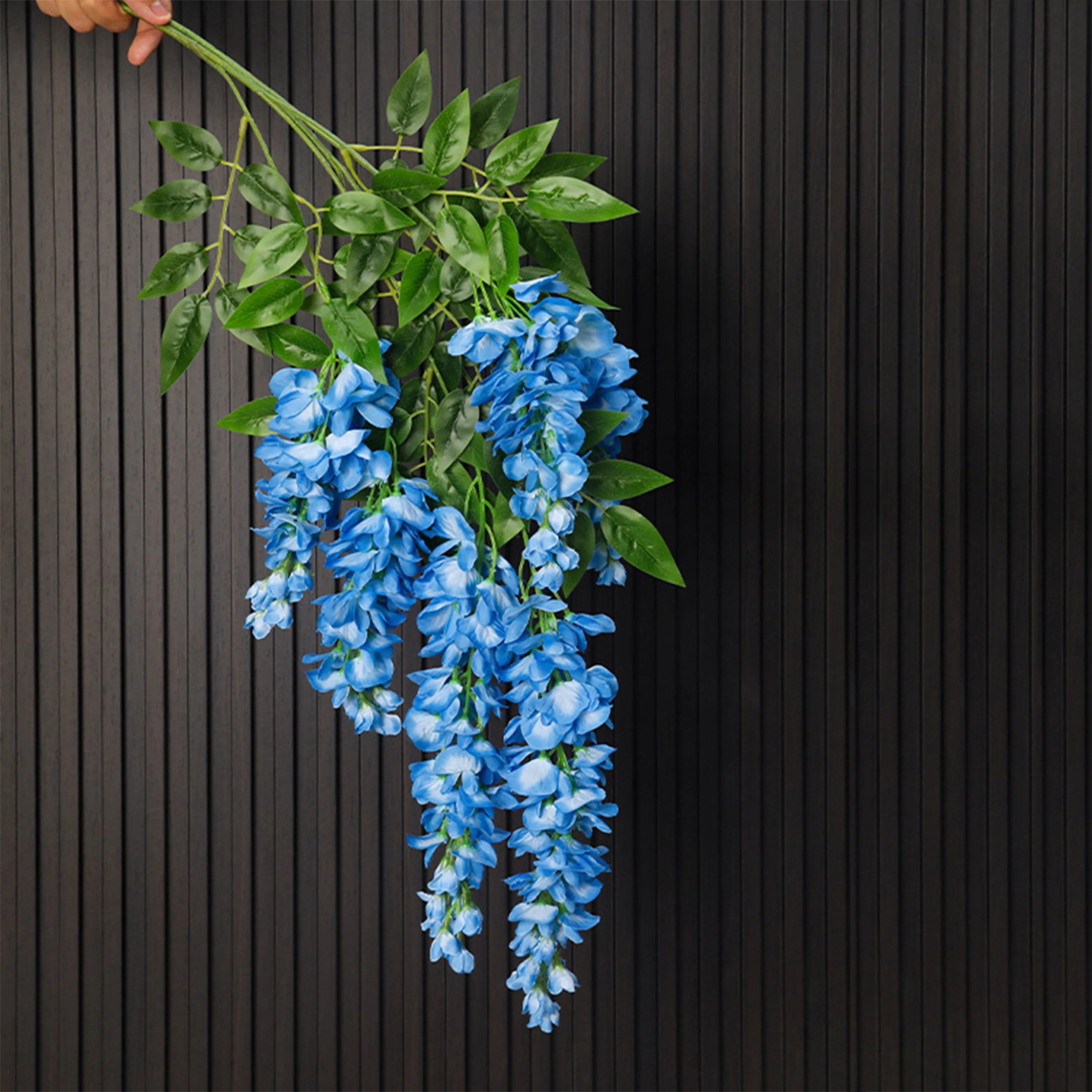 37.8'' Silk Wisteria Artificial Flowers, Fake Wisteria Floral Hanging Plant Garland, for Home Decor, Party, Floor Vase, Balcony