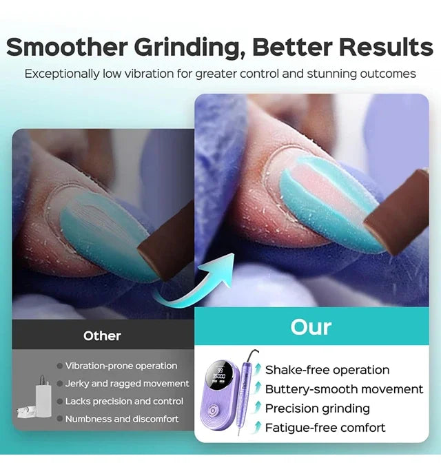 Professional Nail Drill and Equipment Tools Kit Nail Sander Manicure Cutter Machine Bits Art Supplies Set Electric Nail Grinder