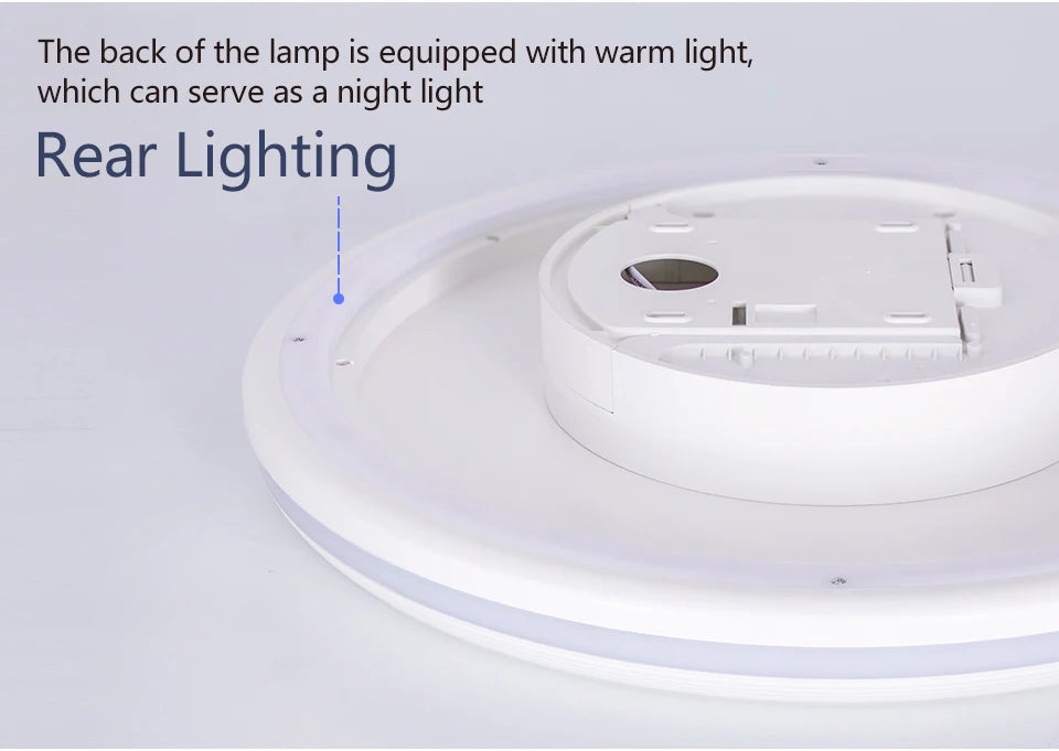TUYA Music Ceiling Light With Speaker Remote Control APP Dimming Smart RGB LED Lamps Backlight Design Bedroom Living Room Decor
