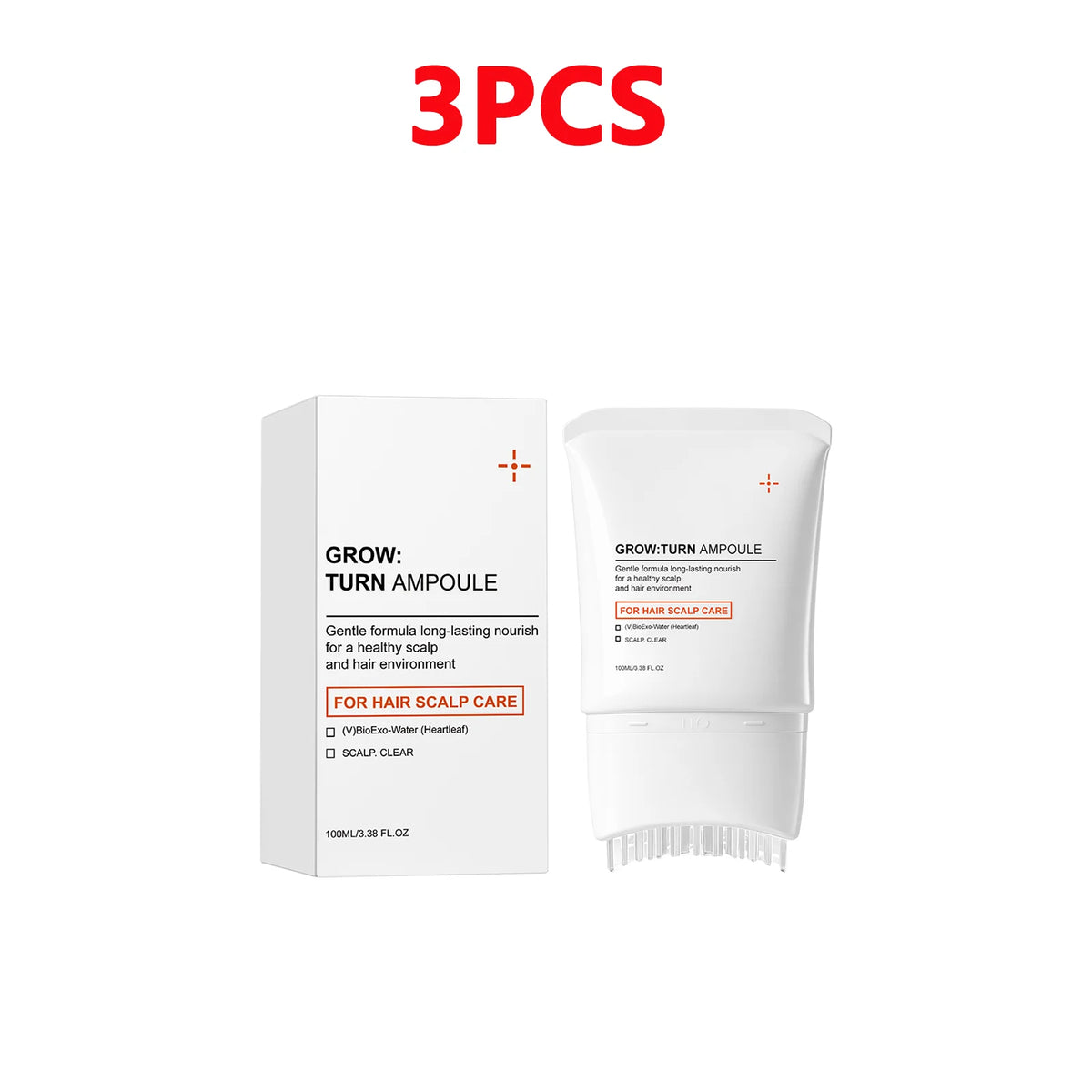 Scalp Care Serum with Built-in Massager Brush Nourishing Treatment Promotes Hair Growth & Reduces Hair Loss Repair Damaged Hair