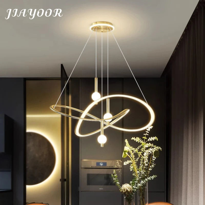 Modern Home Decor LED Pendant Light For Living Room Dining Room Indoor Lighting Dimmable With Remote Control