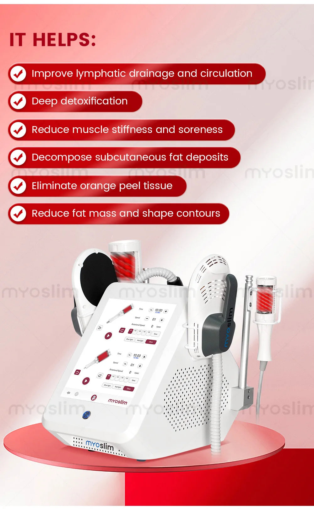 EMS RF 6500W 2 in 1 Body Sculpting Machine Electromagnetic Roller Massage Slimming Contouring Muscle Toning Salon Spa Home Use
