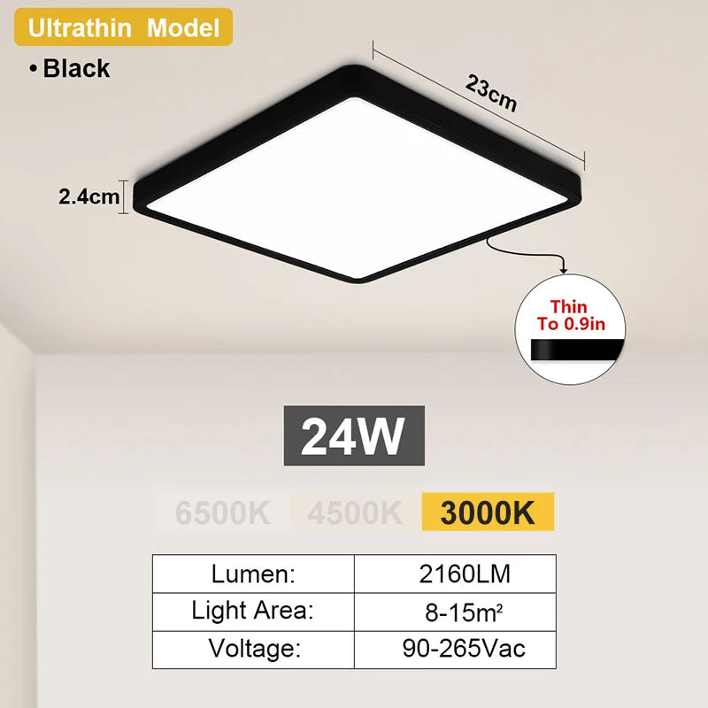 Modern LED Ceiling Light Ultrathin Decorative Light Bedroom Dining Room Living Room Indoor Home Light Waterproof Dustproof