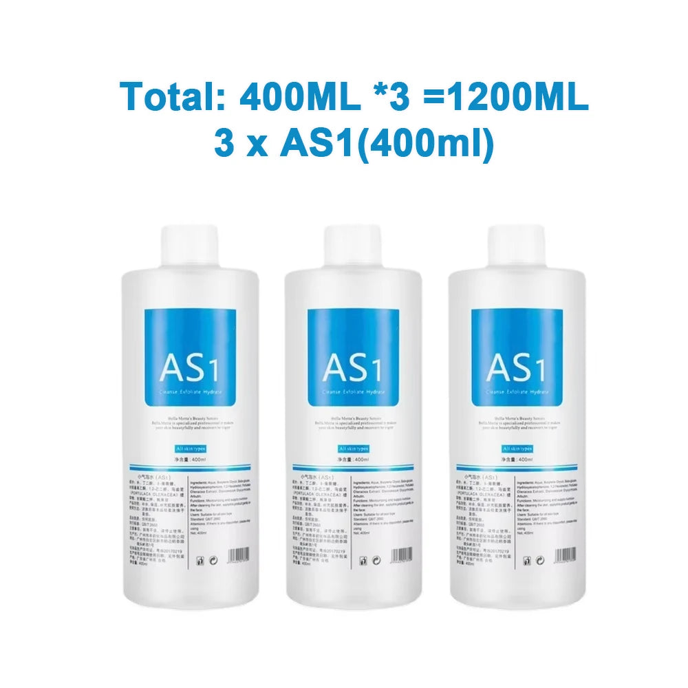 3 Pcs/1200ml Facial Skincare Face Serum AS1 SA2 AO3 Aqua Peel Solution For Facial Machine Skin Deep Cleaning Kit