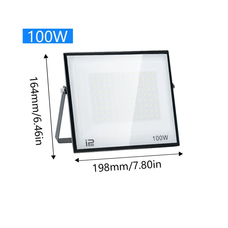 200W LED Flood Light 20W 30W 50W 70W 100W 150W 300WHigh Bright IP66 Waterproof Outdoor Lighting LED Spotlight Garden Floodlights