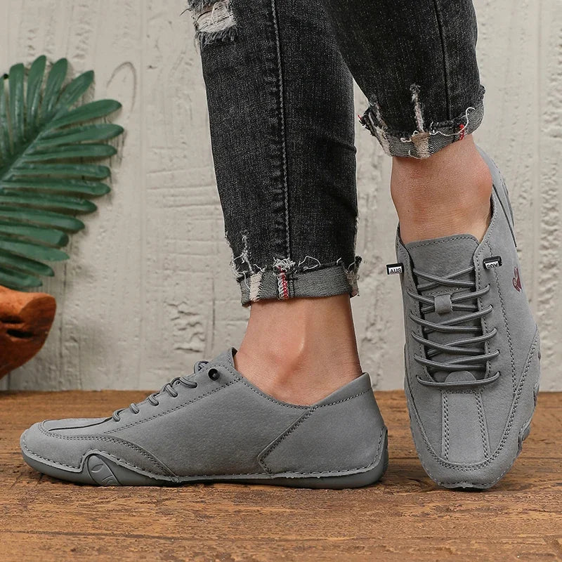Classic Red Shoes for Men PU Leather Comfortable Walking Shoes Fashionable Women's Casual Shoes - Multifunctional Low Top Design
