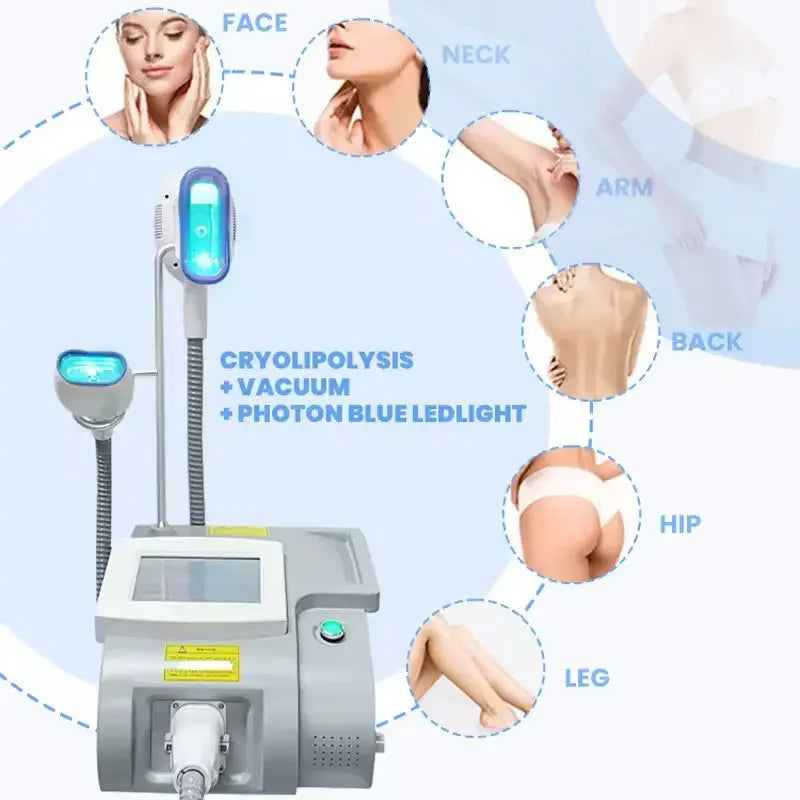 Portable 360 Cooling Sculpting Body Slimming Machine Loss Weight Fat Freezing 3 In 1 Cellulite Removal Vacuum Cavitation Machine