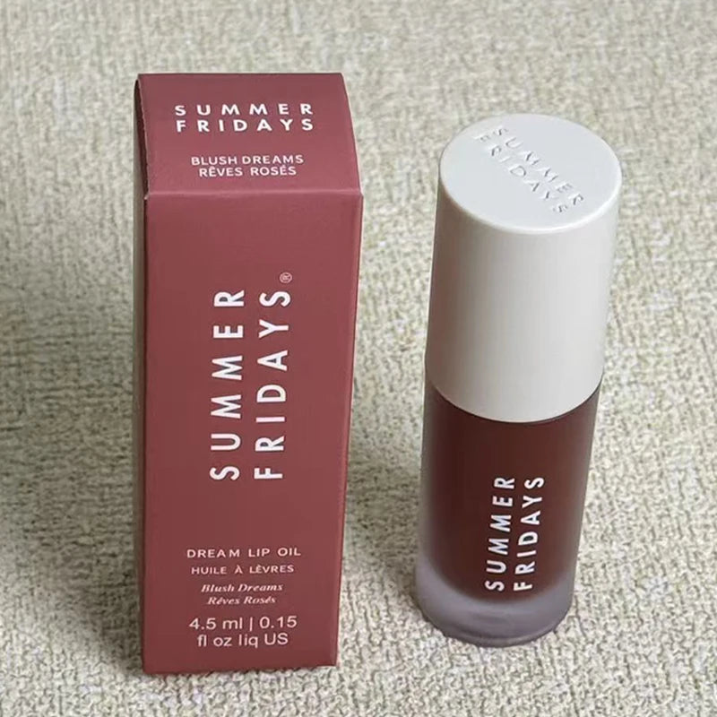 Summer Friday's Long-lasting Moisturize Lip Oil Glaze Pink Sugar Vanilla Beige Birthday Cake Strawberry Soft Serv Gloss Lip Balm