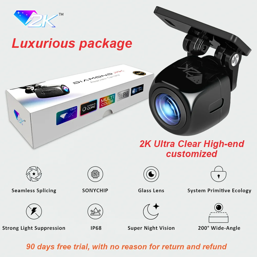 AHD 1920x1080P Car Rear View Camera 200° Fisheye Golden Lens Full HD Night Vision Vehicle Back Car Reversing Front Camera