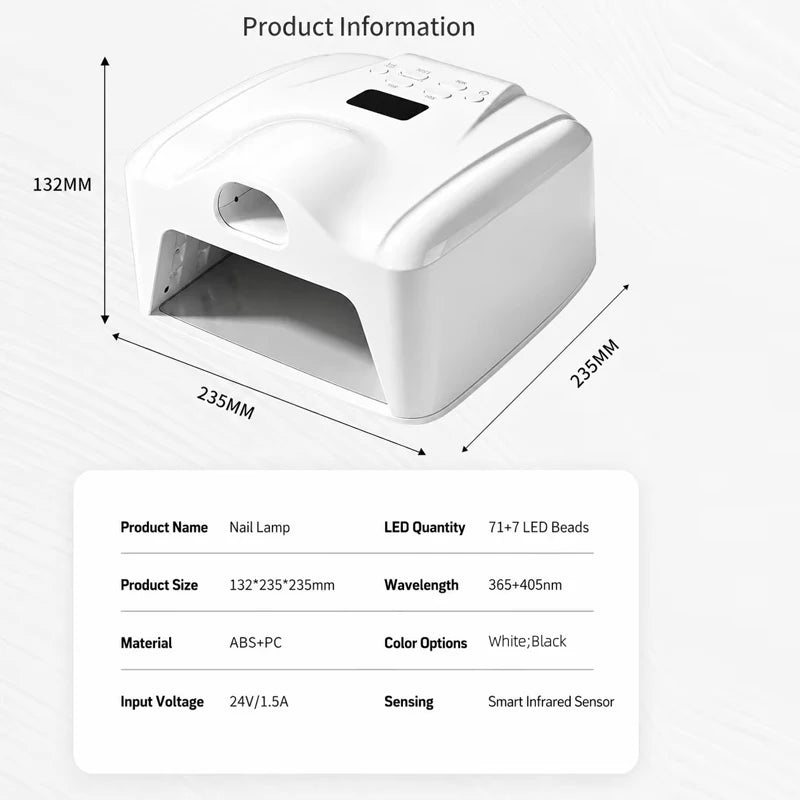 Dual Use Nail Lamp Cordless Manicure Dryer Wireless UV Light 78LEDs Fast Nail Gel Curing Smart Auto Sensor With Single Thumb Nai