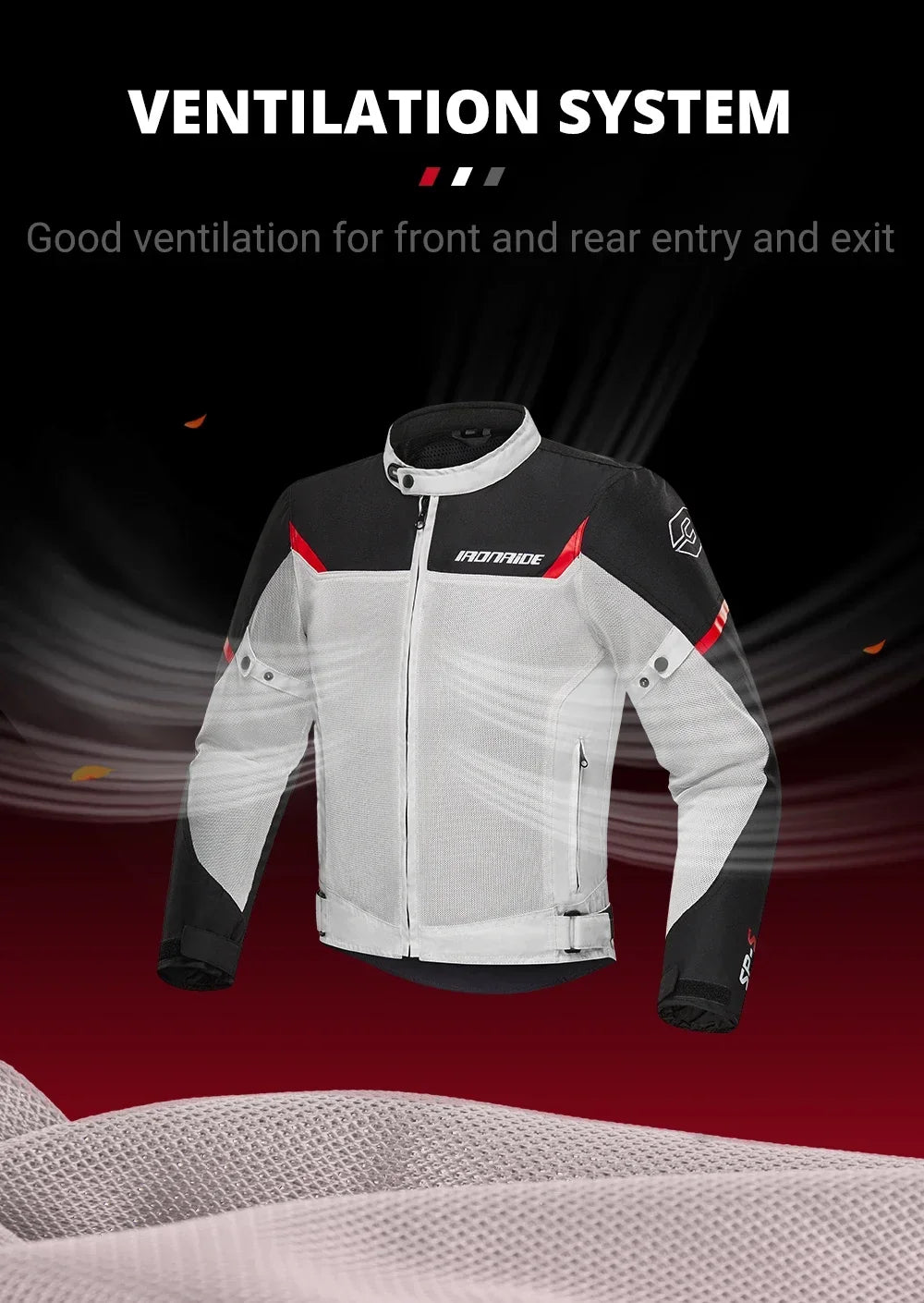 New Motorcycle Jackets Breathable Motorbike Riding Jackets Wear-Resistant Motocross Clothing Built-in Protective Gear