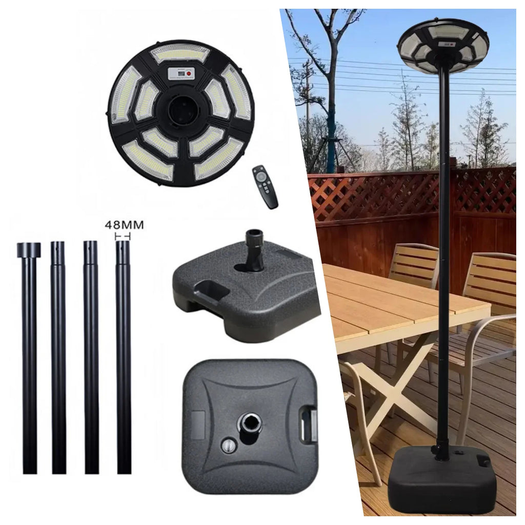 Solar Lamp Post Light with 78" Tall Pole, Removable Head, IP67 Waterproof Outdoor Garden Lamp,Easy Install