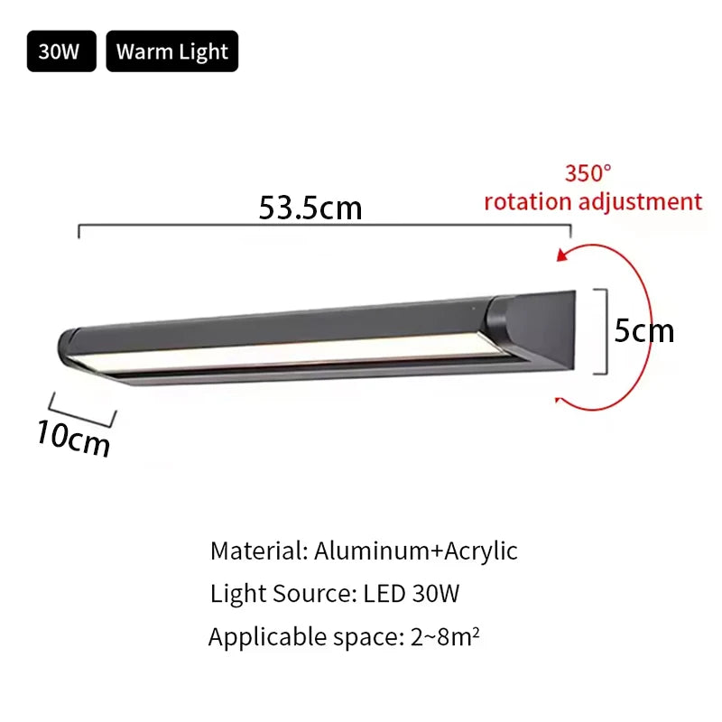 Outdoor Wall Lamps IP65 Waterproof LED Adjustable Angle Aluminum Wall Lights Garden Patio Doorway Home Minimalist Decor Lighting