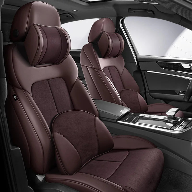 Custom Car Seat Cover For Mazda 2 3 BK CX5 CX30 6 GG CX3 6 GH CX7 Axela Hyundai Tucson Kona IX35 Auto Accessories Leather+Suede
