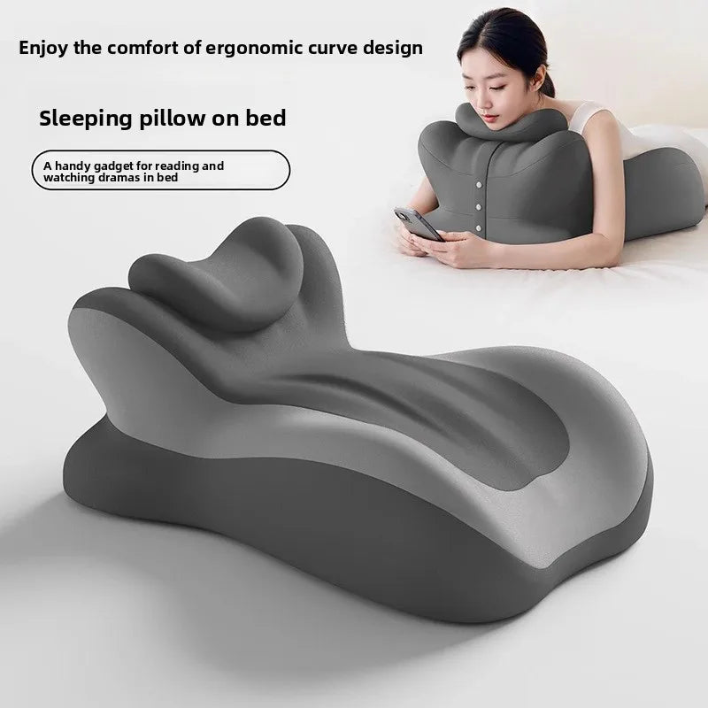 Memory Foam Pillow Ergonomic Support Neck Leg Rest Reading Phone Use Bed Sofa Wedge Shape Pain Relief Comfort