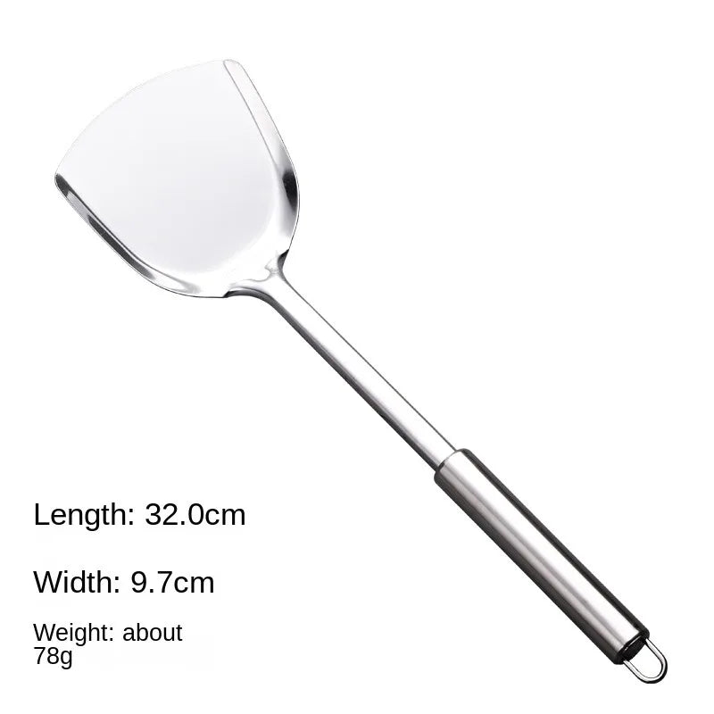 Durable Stainless Steel Wok Spatula Long Handle Kitchen Gadgets Kitchen Cooking Utensil Set Slotted Turner Cooking Tools