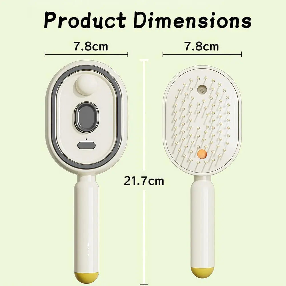 Electric Steam Hair Brush Comb&Mist Function Simultaneously Stronger Ion Technology Less Breakage No Residue for Beautiful Hair